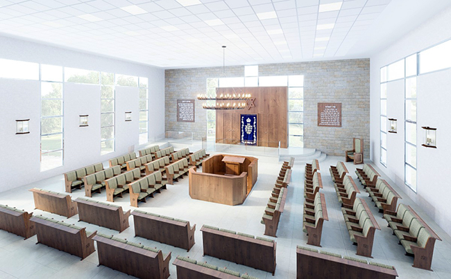 250 מקומות בבית הכנסת - הדמיה