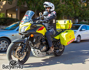 אופנוע מד"א | צילום: שחר חזקלביץ'