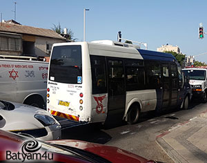 זירת התאונה ברחוב יוספטל